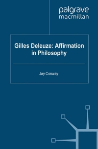 Imagen de portada: Gilles Deleuze: Affirmation in Philosophy 9780230276581