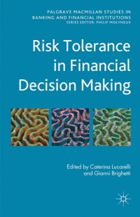 Imagen de portada: Risk Tolerance in Financial Decision Making 9780230281134