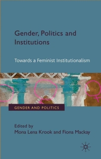 Imagen de portada: Gender, Politics and Institutions 9780230245884
