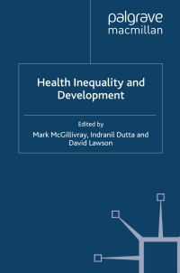 Titelbild: Health Inequality and Development 9780230280656