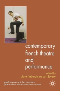 Cover image: Contemporary French Theatre and Performance 9780230580510