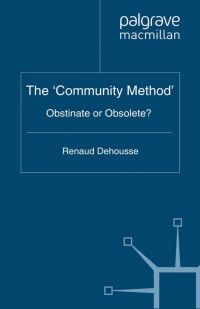 Titelbild: The 'Community Method' 9780230580770