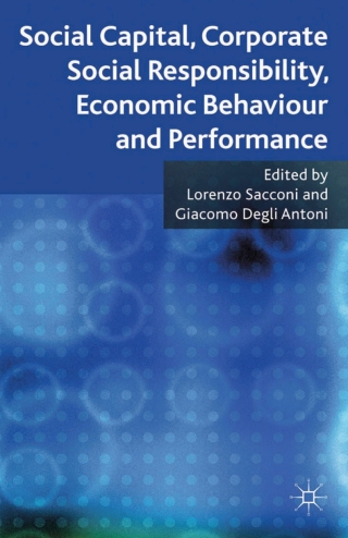 Cover image: Social Capital, Corporate Social Responsibility, Economic Behaviour and Performance 9780230235687