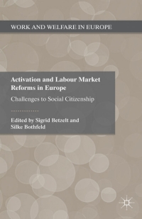Cover image: Activation and Labour Market Reforms in Europe 9780230289543