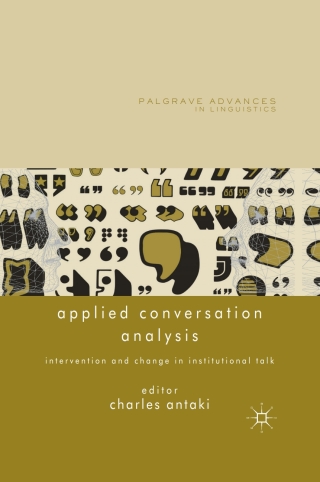 Cover image: Applied Conversation Analysis 9780230229952