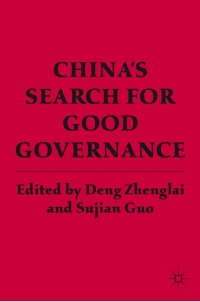 Cover image: China’s Search for Good Governance 9780230117280