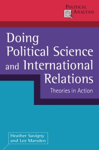 Imagen de portada: Doing Political Science and International Relations 1st edition 9781137612175