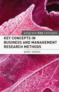صورة الغلاف: Key Concepts in Business and Management Research Methods 1st edition 9780230250338