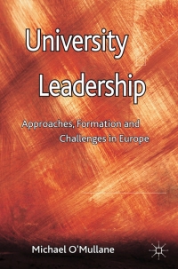 Imagen de portada: University Leadership 9780230314030