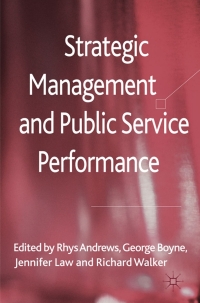 Imagen de portada: Strategic Management and Public Service Performance 9780230252424