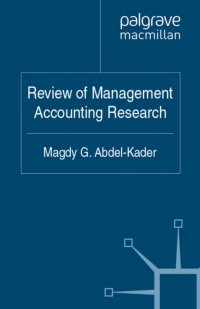 Cover image: Review of Management Accounting Research 9780230252370