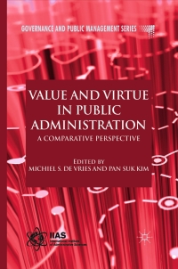 Imagen de portada: Value and Virtue in Public Administration 9780230236479