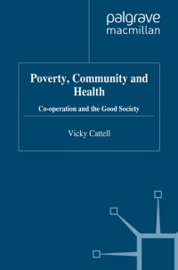 Cover image: Poverty, Community and Health 9780230019973