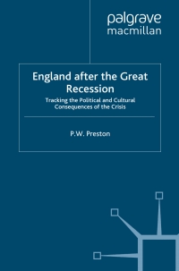 Imagen de portada: England after the Great Recession 9780230290877