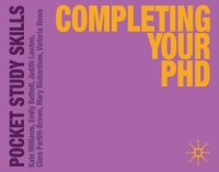 Imagen de portada: Completing Your PhD 1st edition 9780230292819