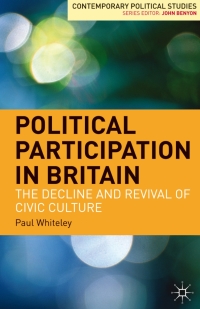 Imagen de portada: Political Participation in Britain 1st edition 9781403942654