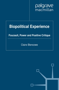 Cover image: Biopolitical Experience 9780230303294