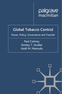 Cover image: Global Tobacco Control 9780230200043
