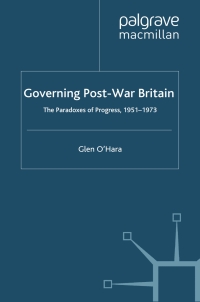 Imagen de portada: Governing Post-War Britain 9780230230569