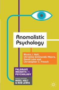 Cover image: Anomalistic Psychology 1st edition 9780230301504