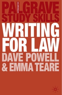 Immagine di copertina: Writing for Law 1st edition 9780230236448