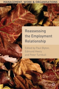 Cover image: Reassessing the Employment Relationship 1st edition 9780230221727