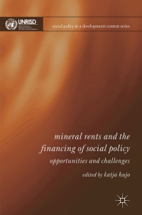 Cover image: Mineral Rents and the Financing of Social Policy 9780230370906