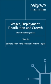 صورة الغلاف: Wages, Employment, Distribution and Growth 9781403949622