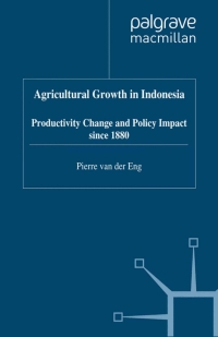 Cover image: Agricultural Growth in Indonesia 9780333638606