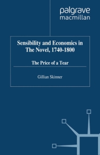 Cover image: Sensibility and Economics in the Novel 9781349395743