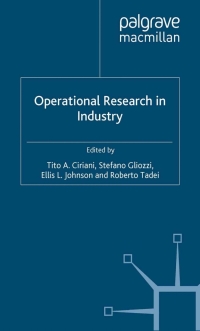 Cover image: Operational Research in Industry 9781349410514