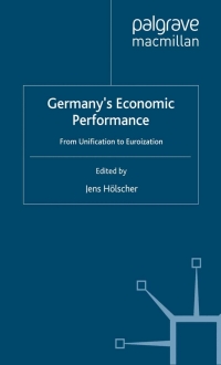 Imagen de portada: Germany's Economic Performance 9781403999504