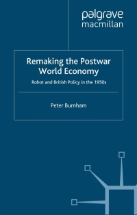 Cover image: Remaking the Postwar World Economy 9780333557259