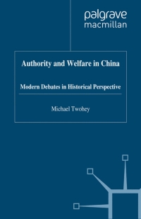 Cover image: Authority and Welfare in China 9780333727645