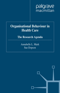 Titelbild: Organisational Behaviour in Health Care 9781349410552
