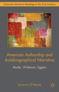 Cover image: American Authorship and Autobiographical Narrative 9780230390676