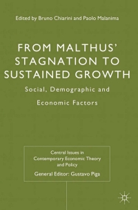 Cover image: From Malthus' Stagnation to Sustained Growth 9780230392489