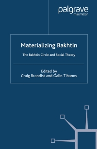 Cover image: Materializing Bakhtin 1st edition 9780333746646