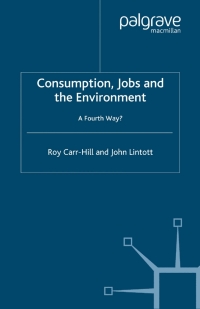 Imagen de portada: Consumption, Jobs and the Environment 9780333800096
