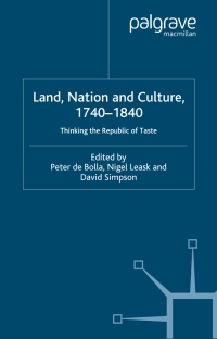 Titelbild: Land, Nation and Culture, 1740-1840 1st edition 9781403920478