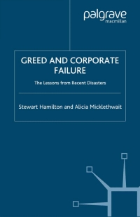 Imagen de portada: Greed and Corporate Failure 9781403986368