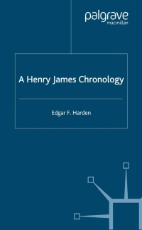 Imagen de portada: A Henry James Chronology 9781403942296