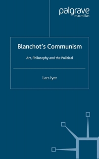 Cover image: Blanchot's Communism 9781403921680