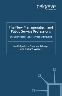 Imagen de portada: The New Managerialism and Public Service Professions 9780333739754