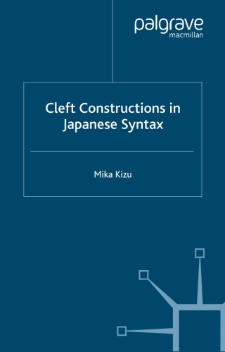 Cover image: Cleft Constructions in Japanese Syntax 9781403912350