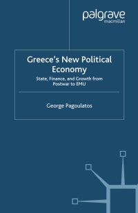 صورة الغلاف: Greece’s New Political Economy 9780333752777
