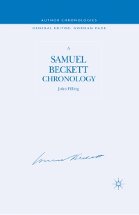 صورة الغلاف: A Samuel Beckett Chronology 9781403946515