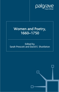 Cover image: Women and Poetry 1660-1750 1st edition 9781403906540