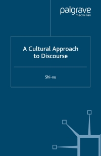 صورة الغلاف: A Cultural Approach to Discourse 9781403943347