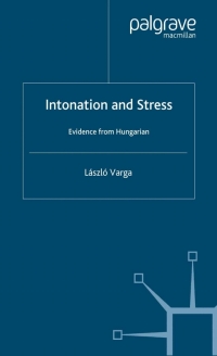 Cover image: Intonation and Stress 9780333973707